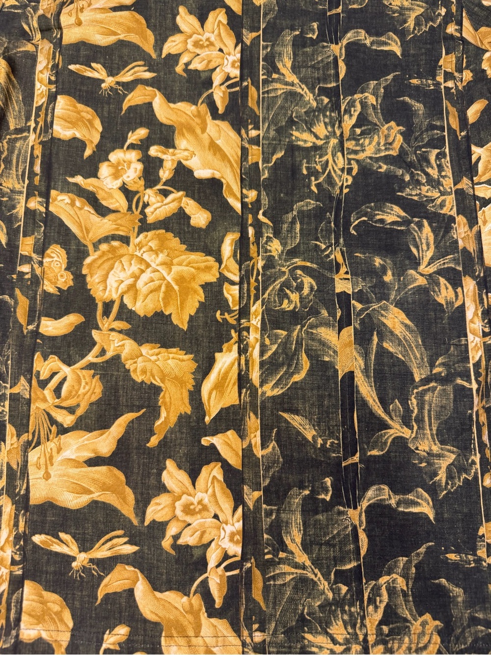 GARYGRAHAM422 Floral Long Sleeve Jersey Tee Top Gold Cotton Size L - Picture 7 of 7